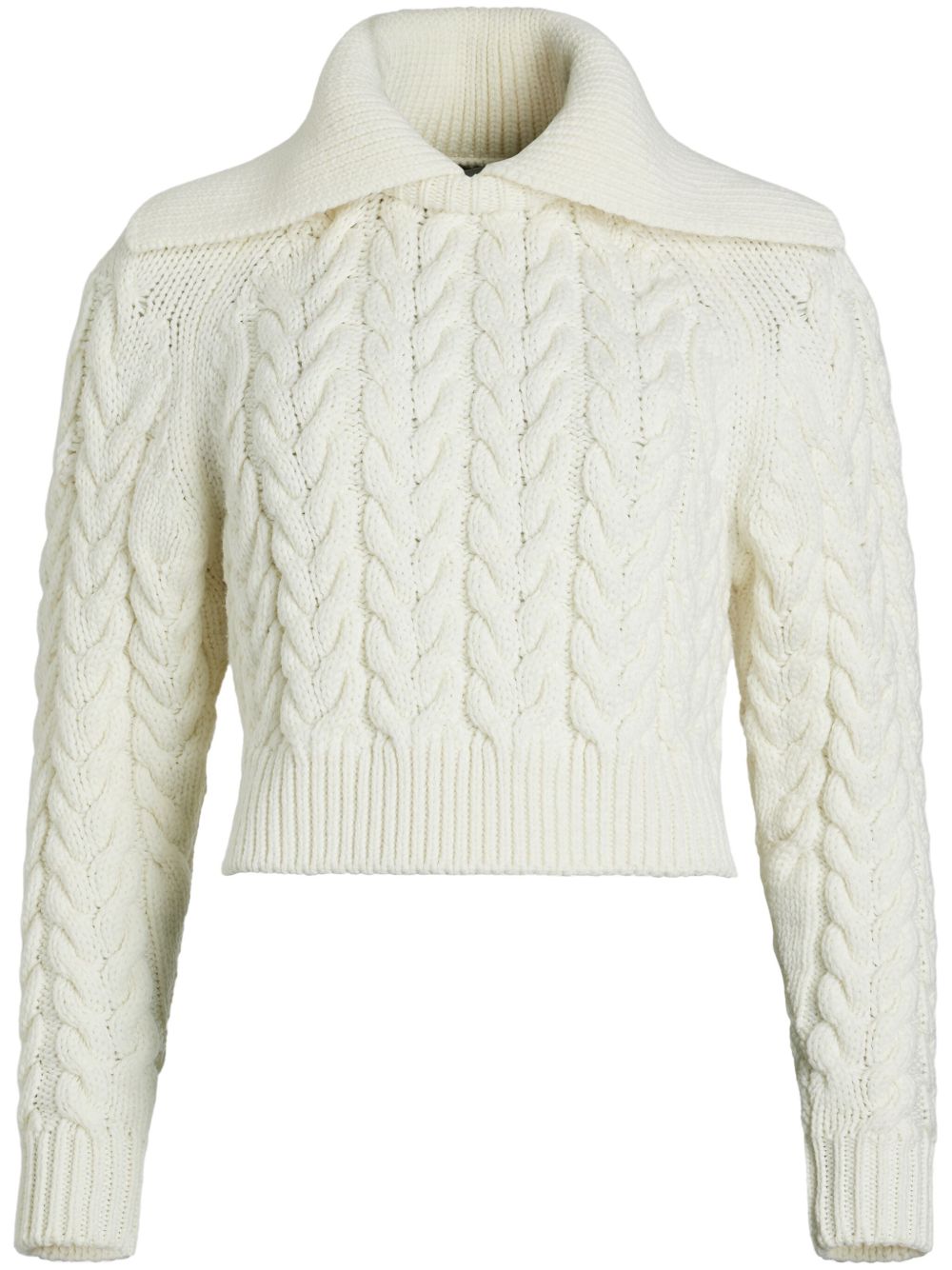 Sailor cable-knit sweater - White