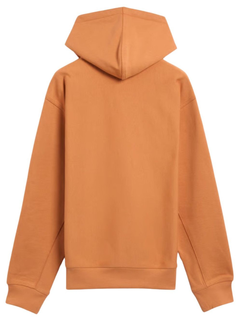 Orange Embroidery Logo Hoodie
