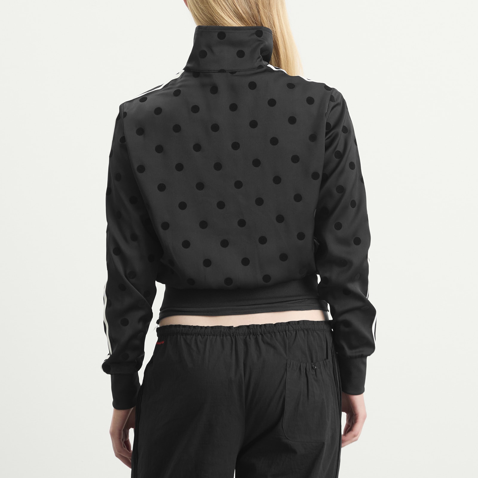 Women's Polka Dot Firebird Tracktop in Black