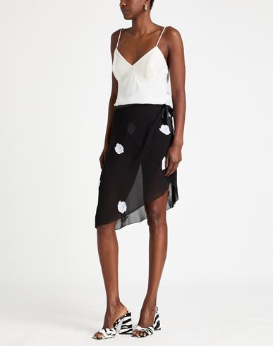 Woman Midi skirt Black Size 4 Polyester