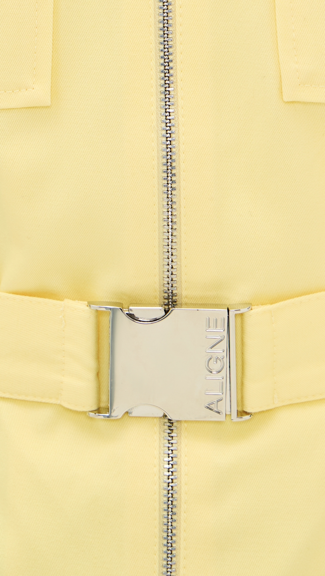 Pearl Belted Dress Butter Yellow