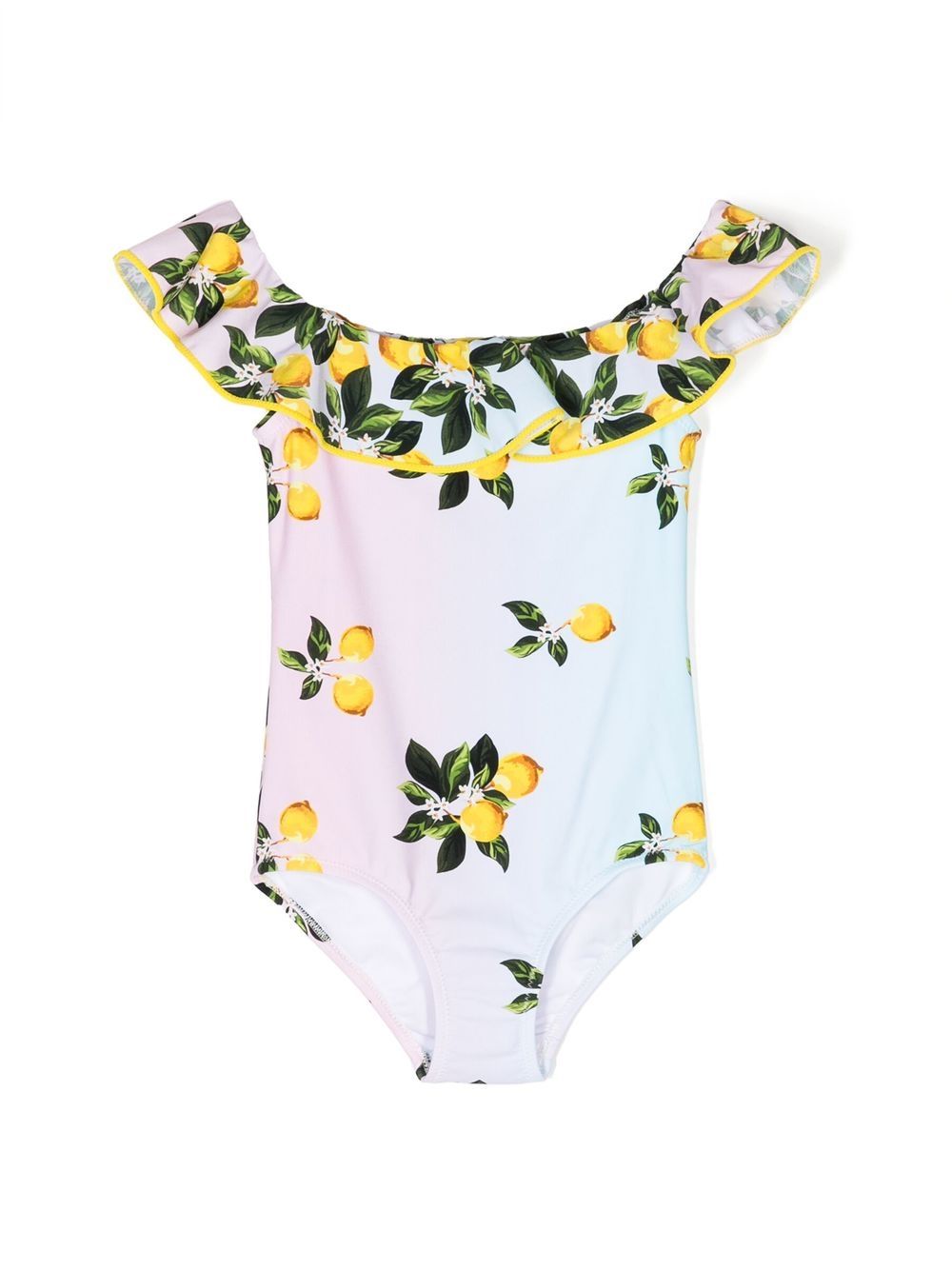 Lemon-print swimsuit - Multicolour