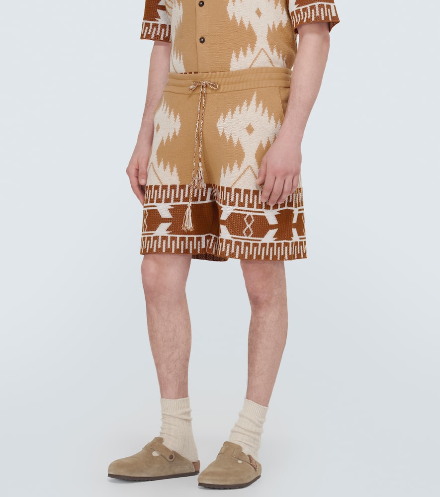 Alanui Icon Piquet cotton jacquard shorts