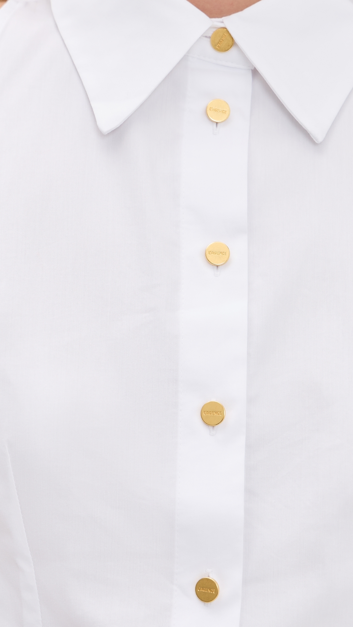Lisette Sleeveless Buttondown Dress White