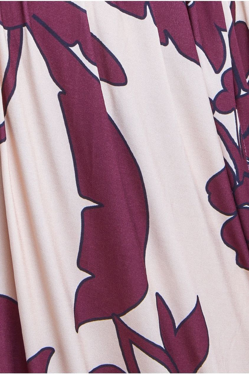 Goddiva Maternity Leaf Print Flutter Sleeve Maxi Dress - Crea