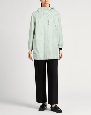 Woman Overcoat & Trench Coat Light green Size 6 Linen