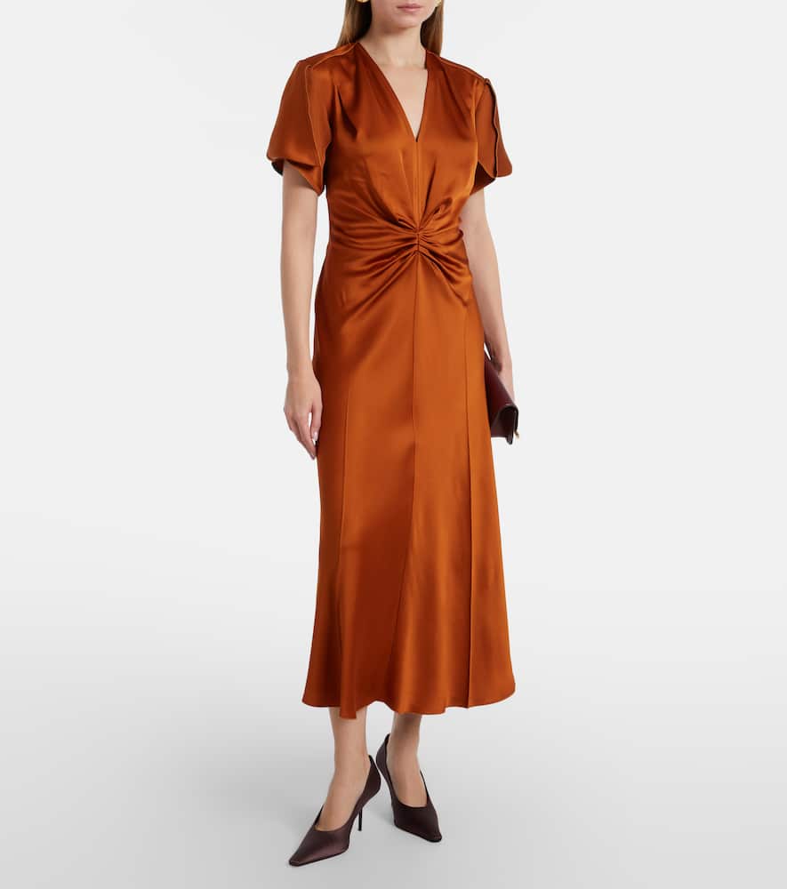 Gathered midi dress