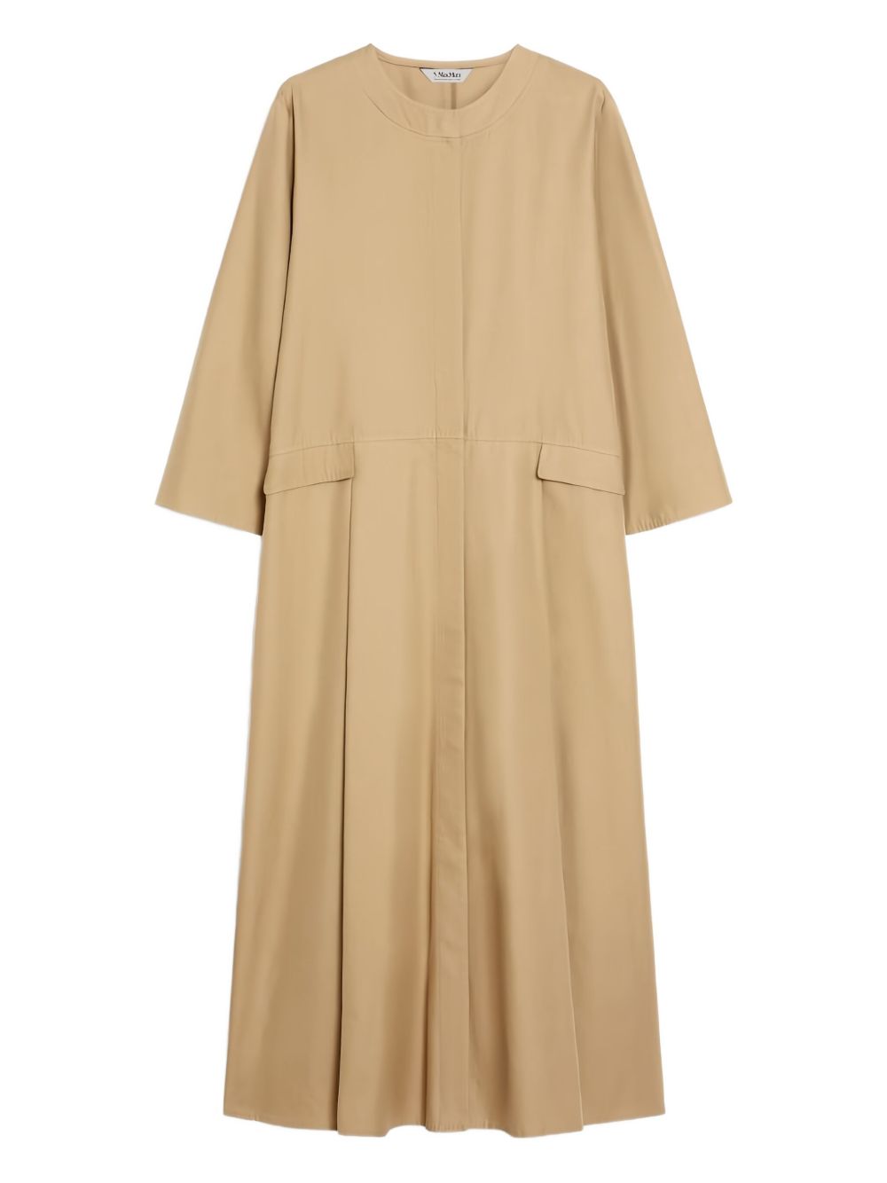 Pleated maxi dress - Neutrals