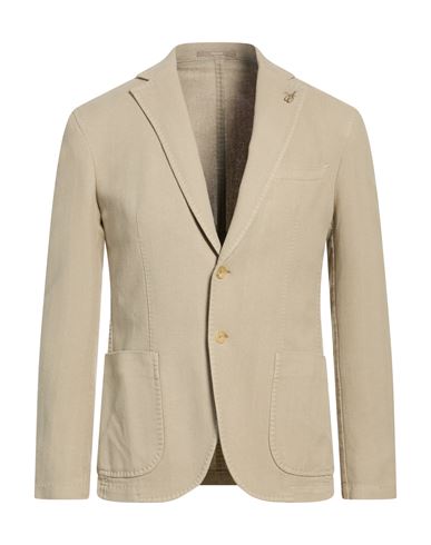 Man Blazer Sage green Size 38 Cotton, Silk
