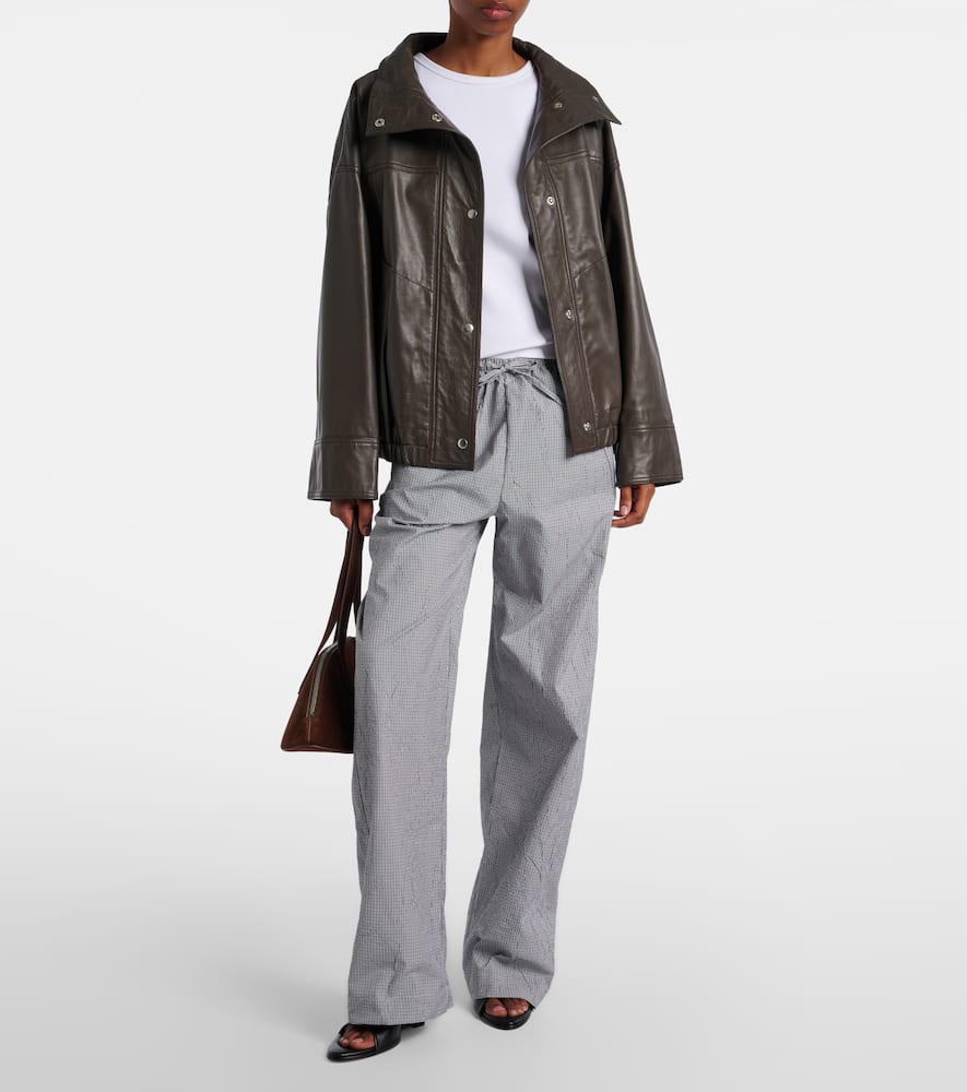 Róhe Checked cotton-blend pajama pants