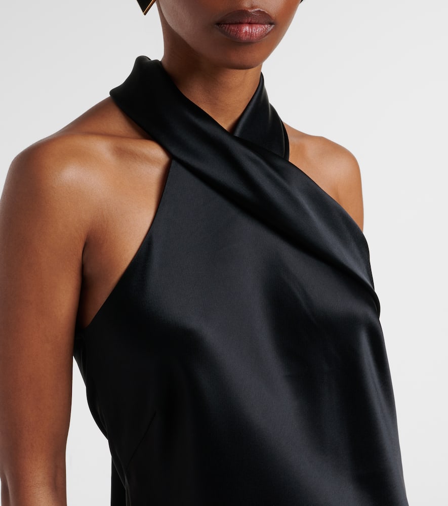 Satin halter neck gown
