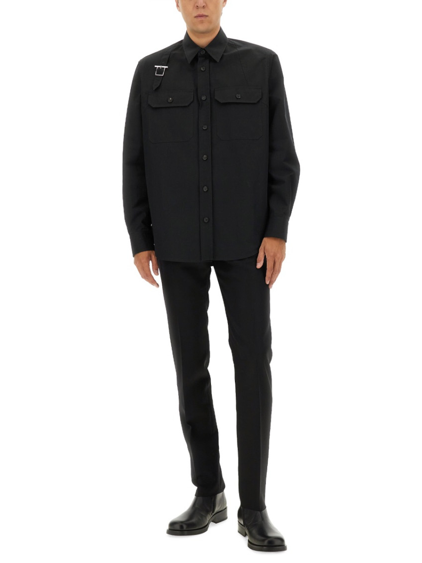 Black Flat Front Pants