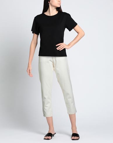Woman Jeans White Size L Cotton