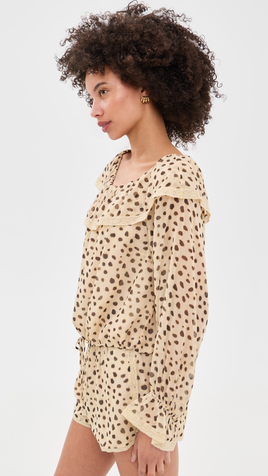 Priscilla Silk Blouse Cheetah