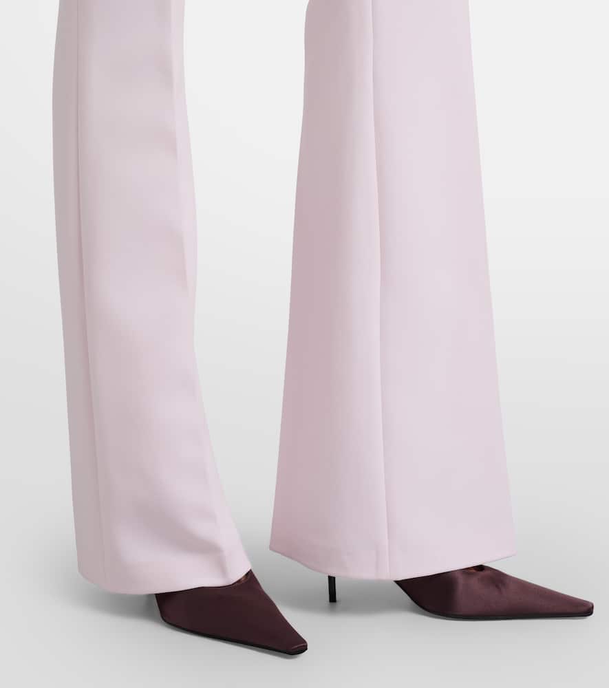 Alexa high-rise crêpe flared pants