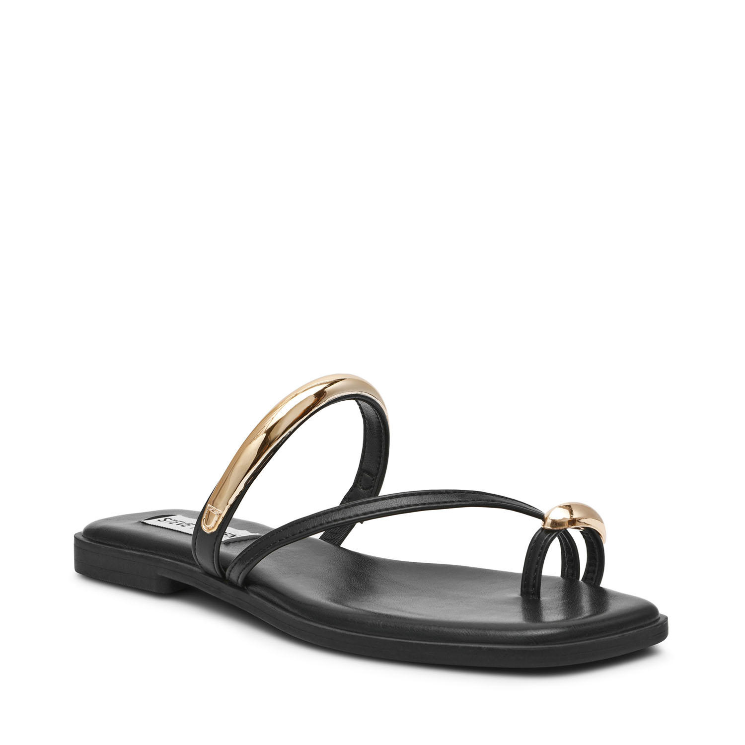 WOMEN'S TOE RING SANDAL - BLACK 10:-