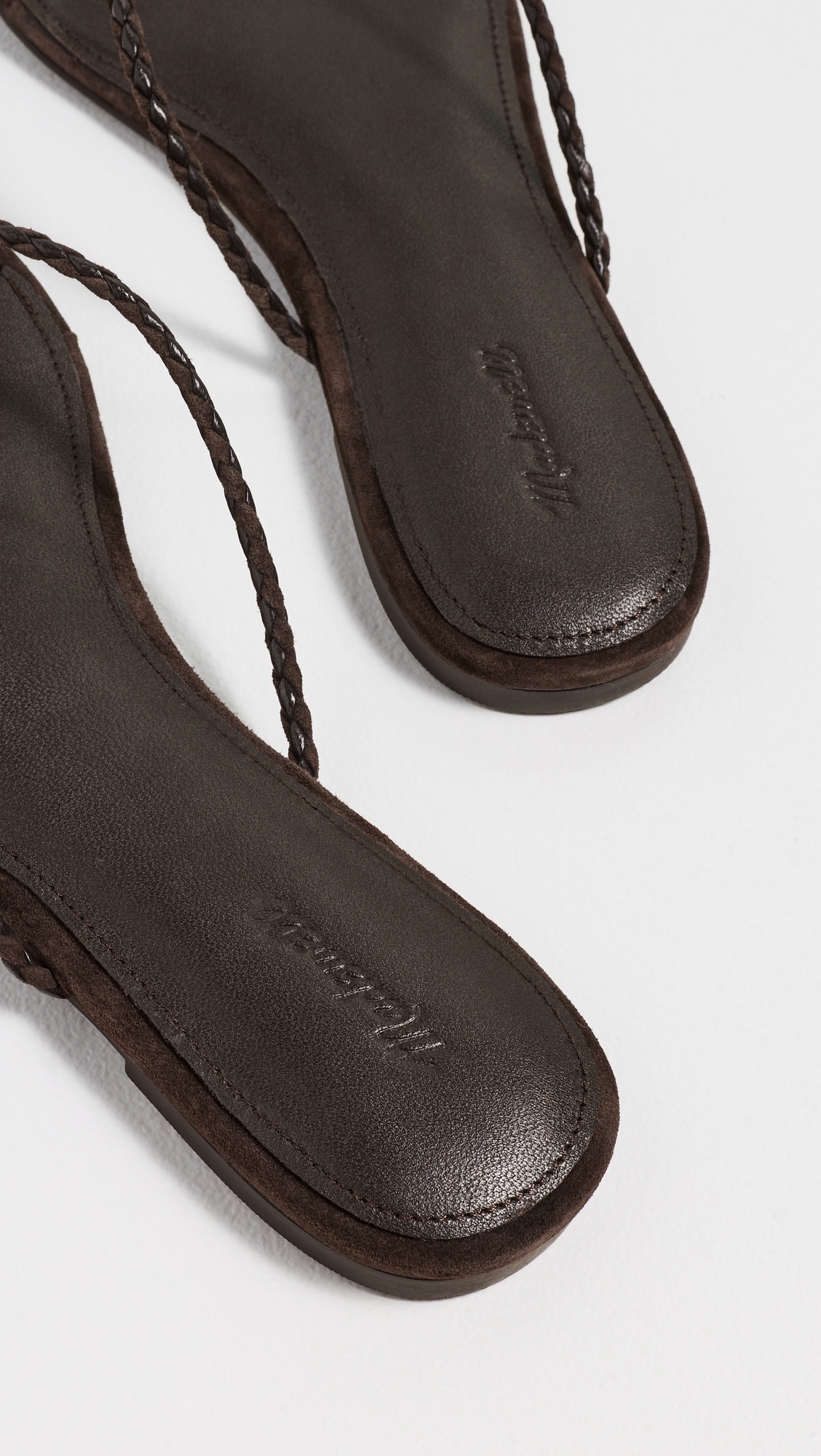 Ira Braided Thong Sandals Dark Carob