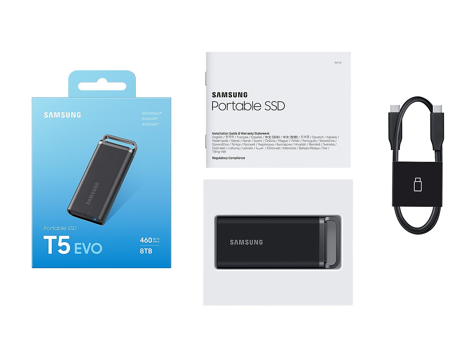 Portable SSD T5 EVO USB 3.2 8TB ( in Black)(MU-PH8T0S/AM)