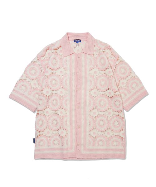Ripley Crochet Knit Half Shirt Pink_FS2NJ70U