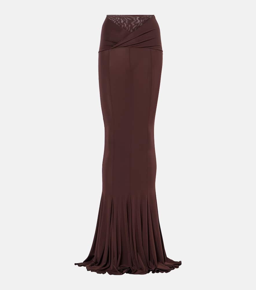 Draped maxi skirt
