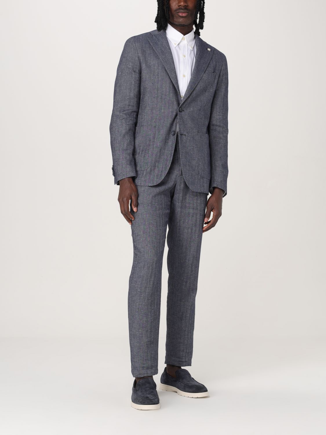 Pants Men color Blue