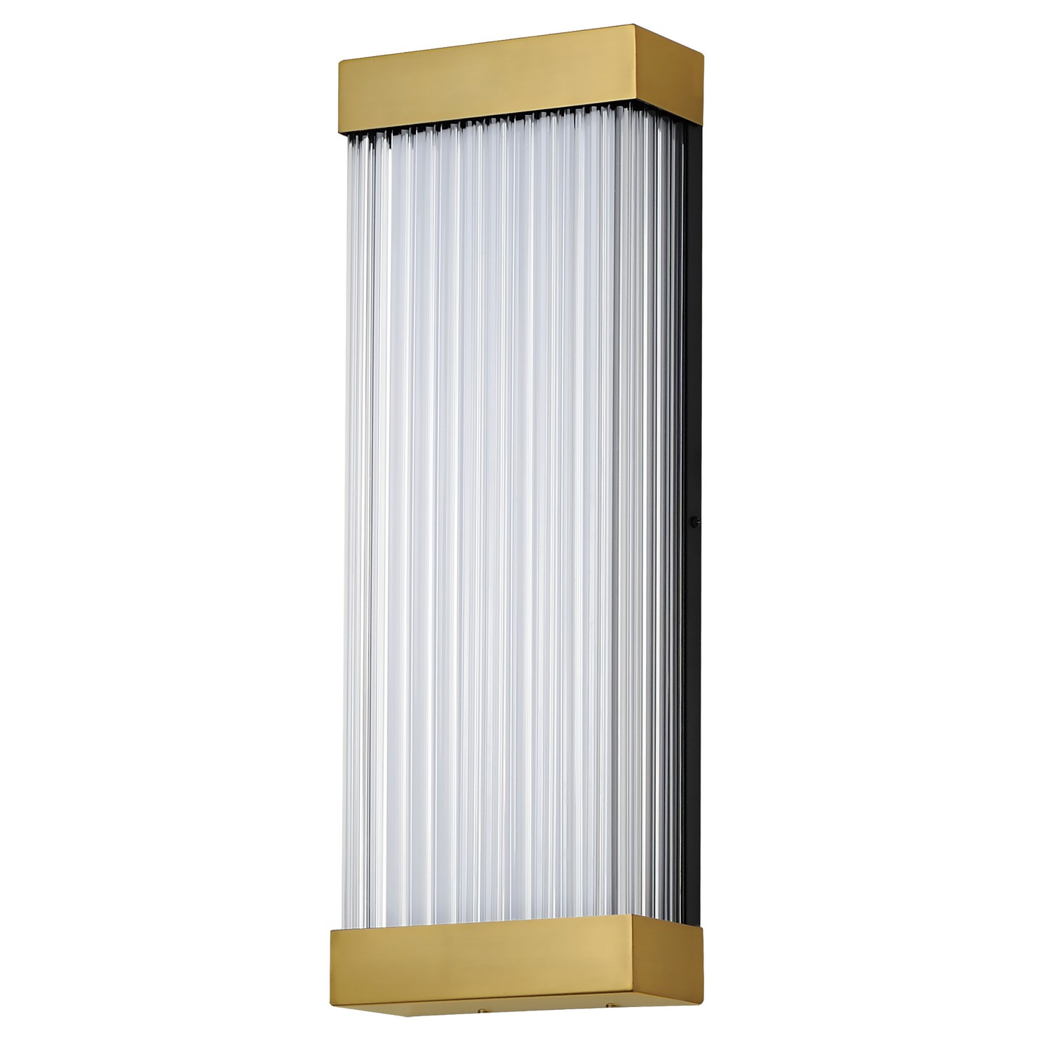 Natural Aged Brass LED Outdoor Wall Sconce from the Acropolis Collection