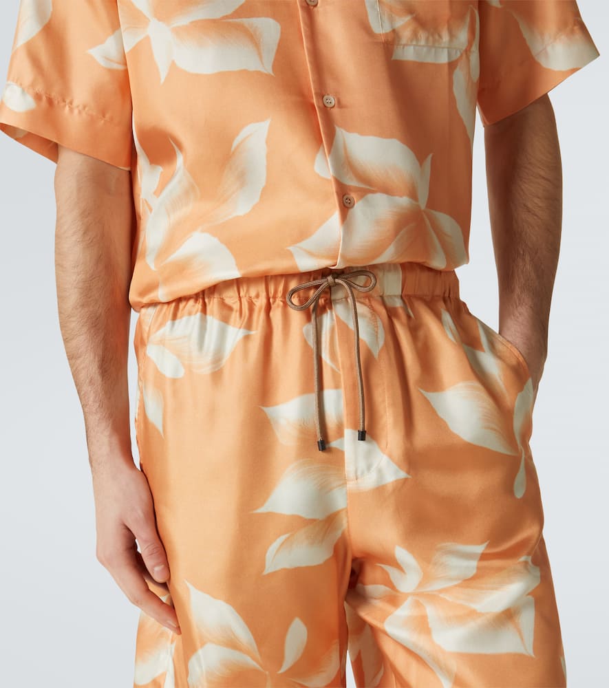 Dries Van Noten Printed silk shorts