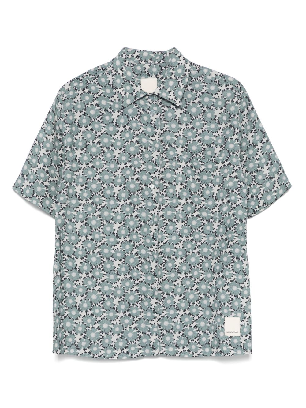 Emporio Armani daisy-print shirt - Blue