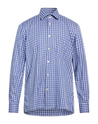 Man Shirt Blue Size 17 Cotton