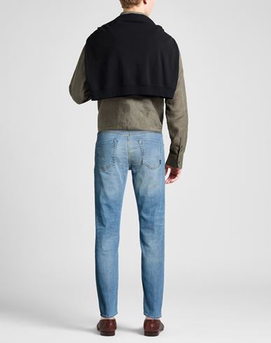 Man Jeans Blue Size 34 Cotton, Elastane