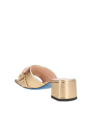 Woman Sandals Gold Size 5 Leather