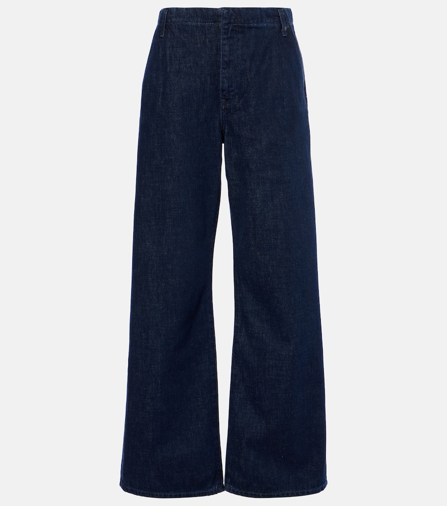 Triuser high-rise wide-leg jeans