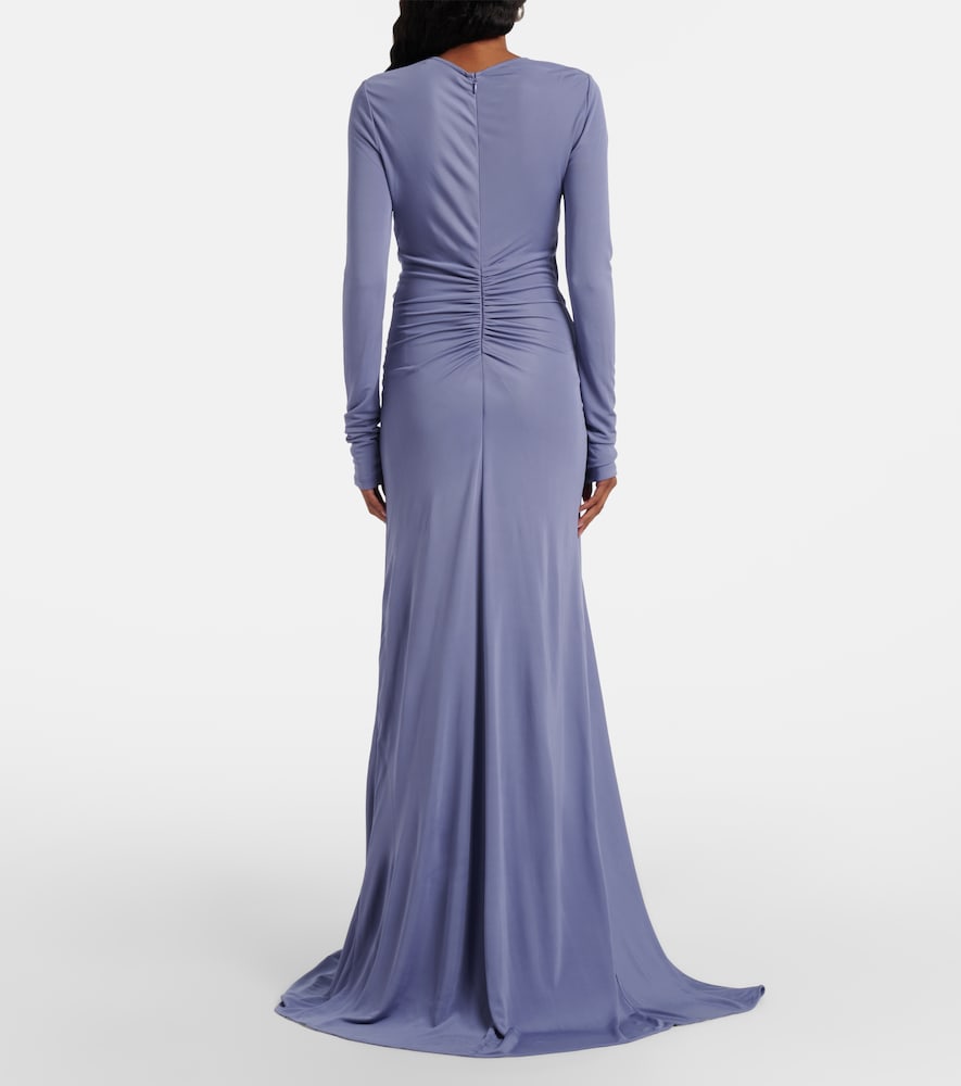 Bezel Quartz embellished maxi dress