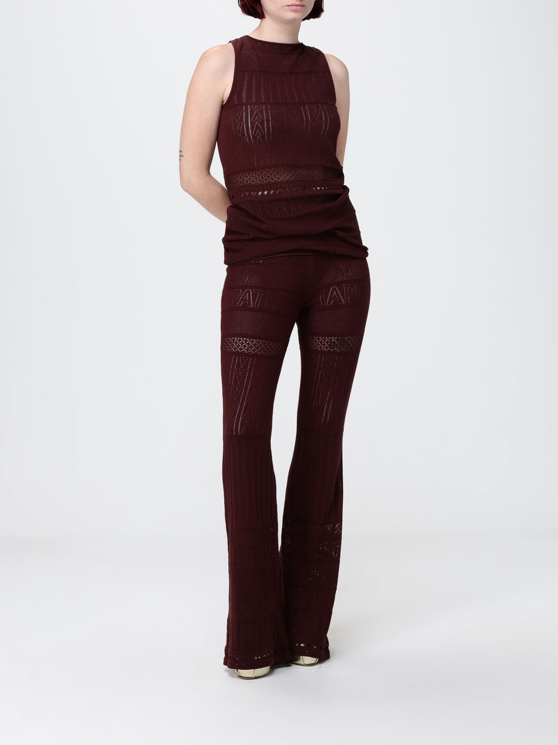 Pants Woman color Brown
