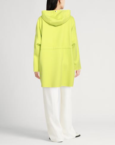 Woman Overcoat & Trench Coat Lime green Size 10 Virgin Wool, Polyester