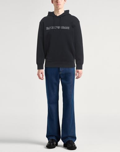 Man Sweatshirt Midnight blue Size S Cotton, Polyester, Elastane
