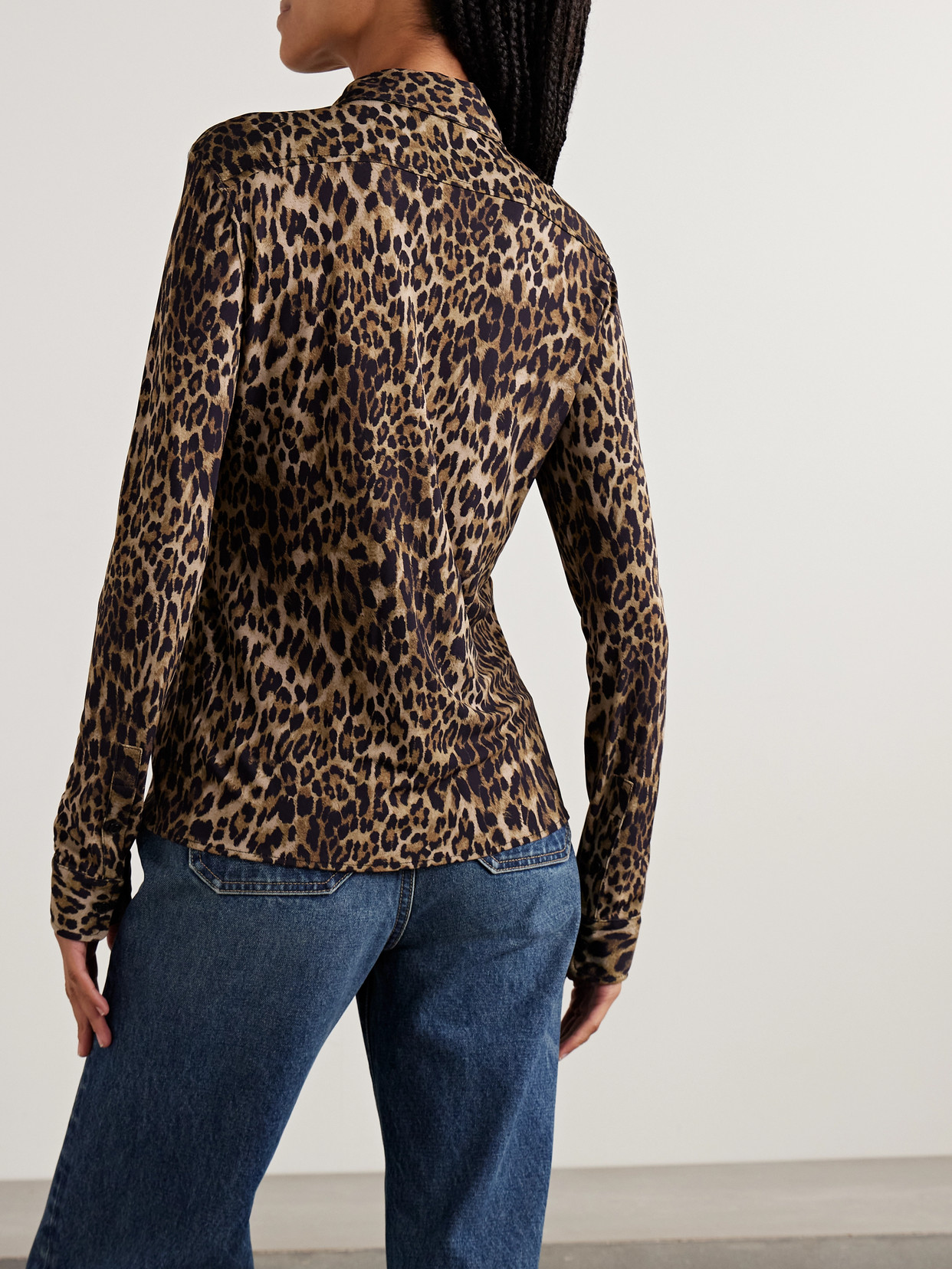 Celestine Leopard-print Crepe Shirt - Animal print