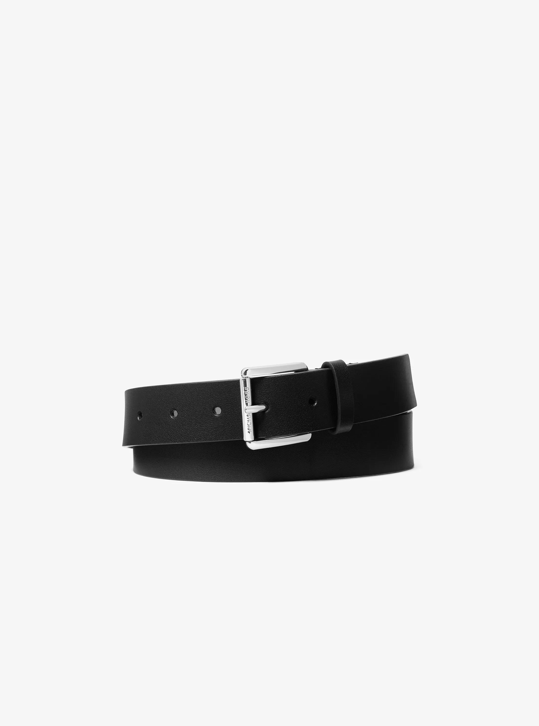 Michael Kors Leather Belt in Black - size S by