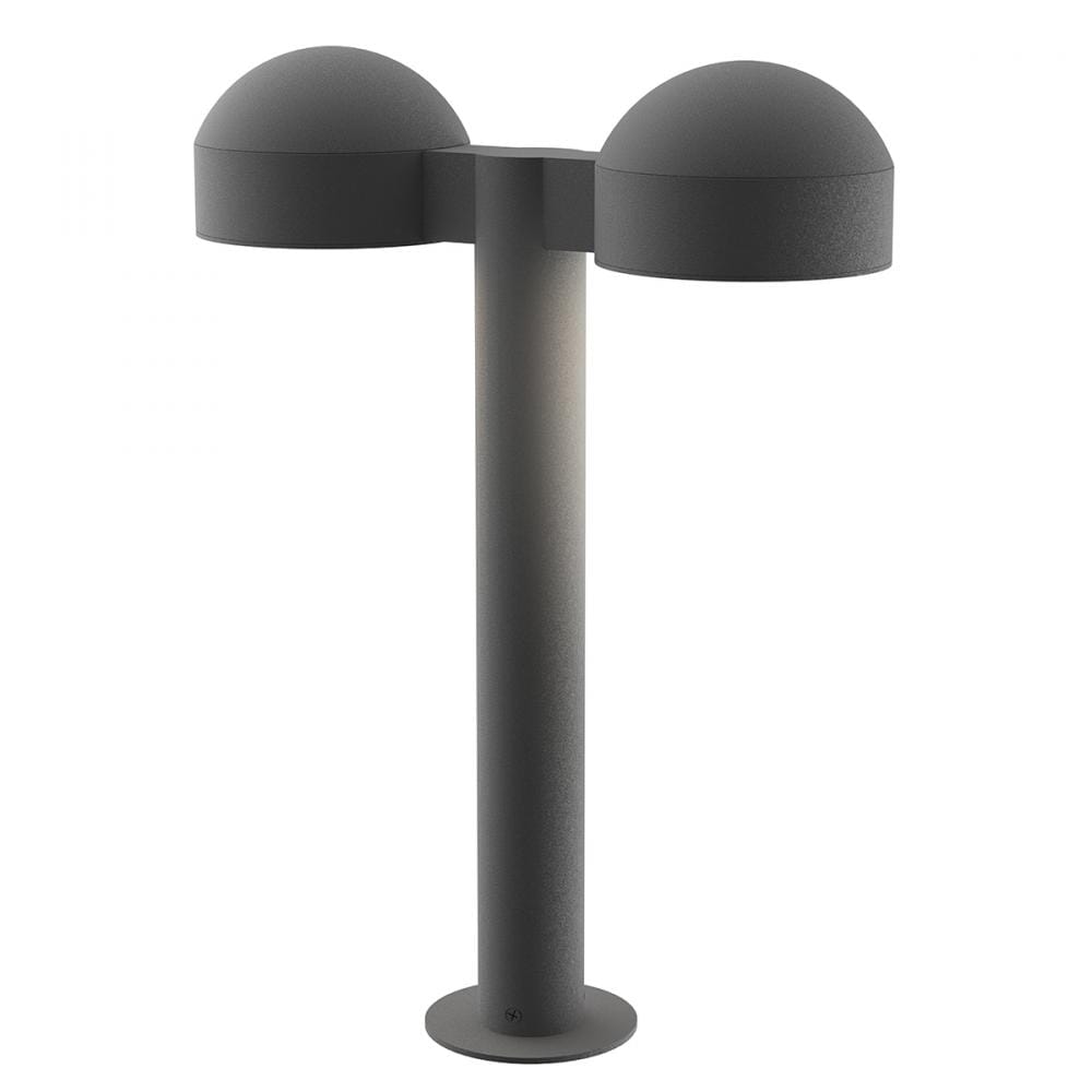 REALS 2-Light Optical Acrylic LED Bollard in Textured Gray