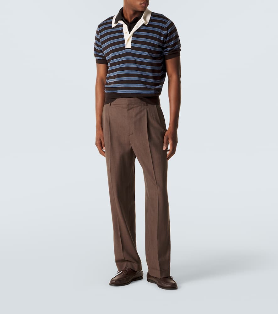 Breeze striped wool polo sweater