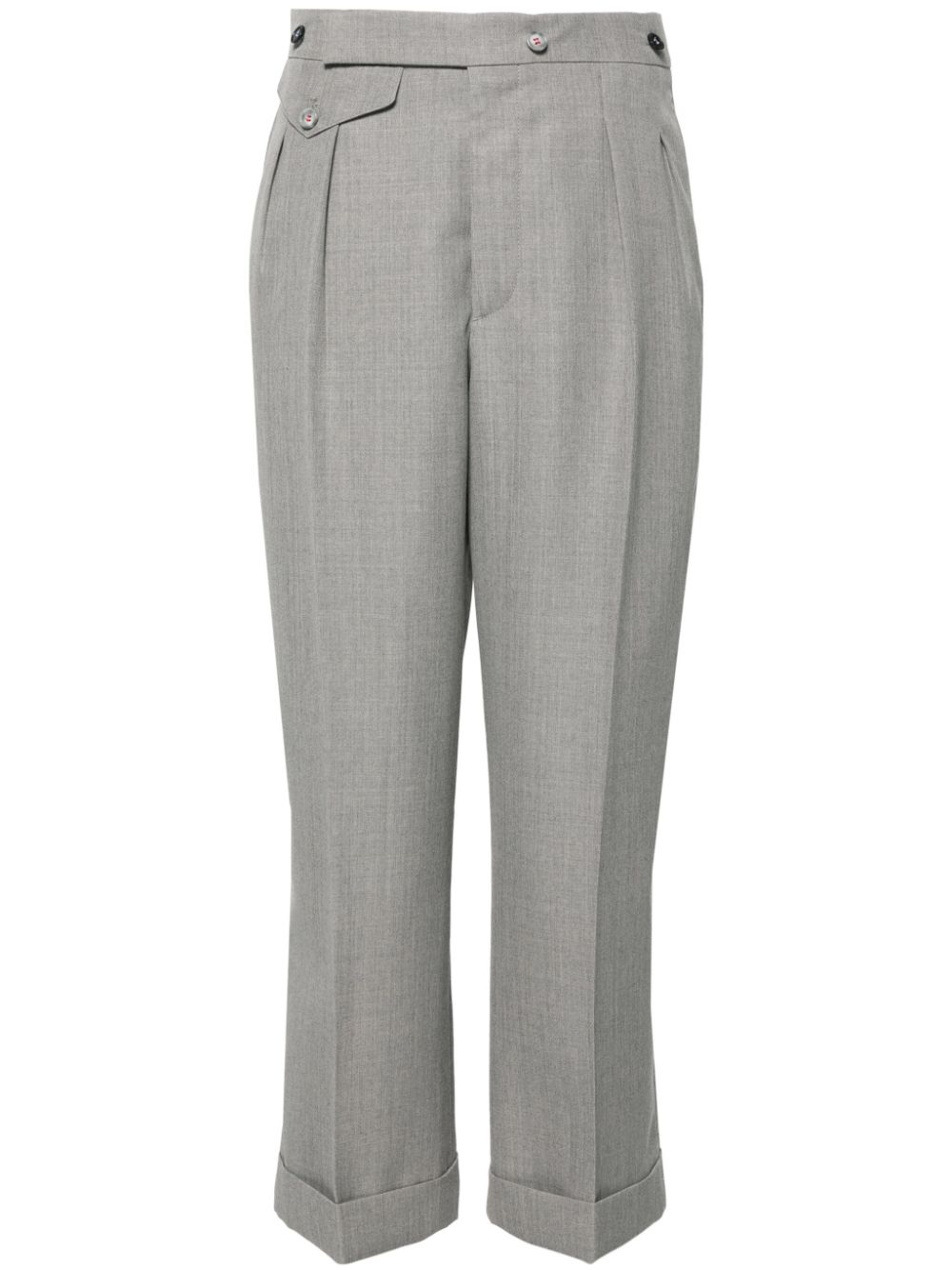 High-waist tailored trousers - Grey