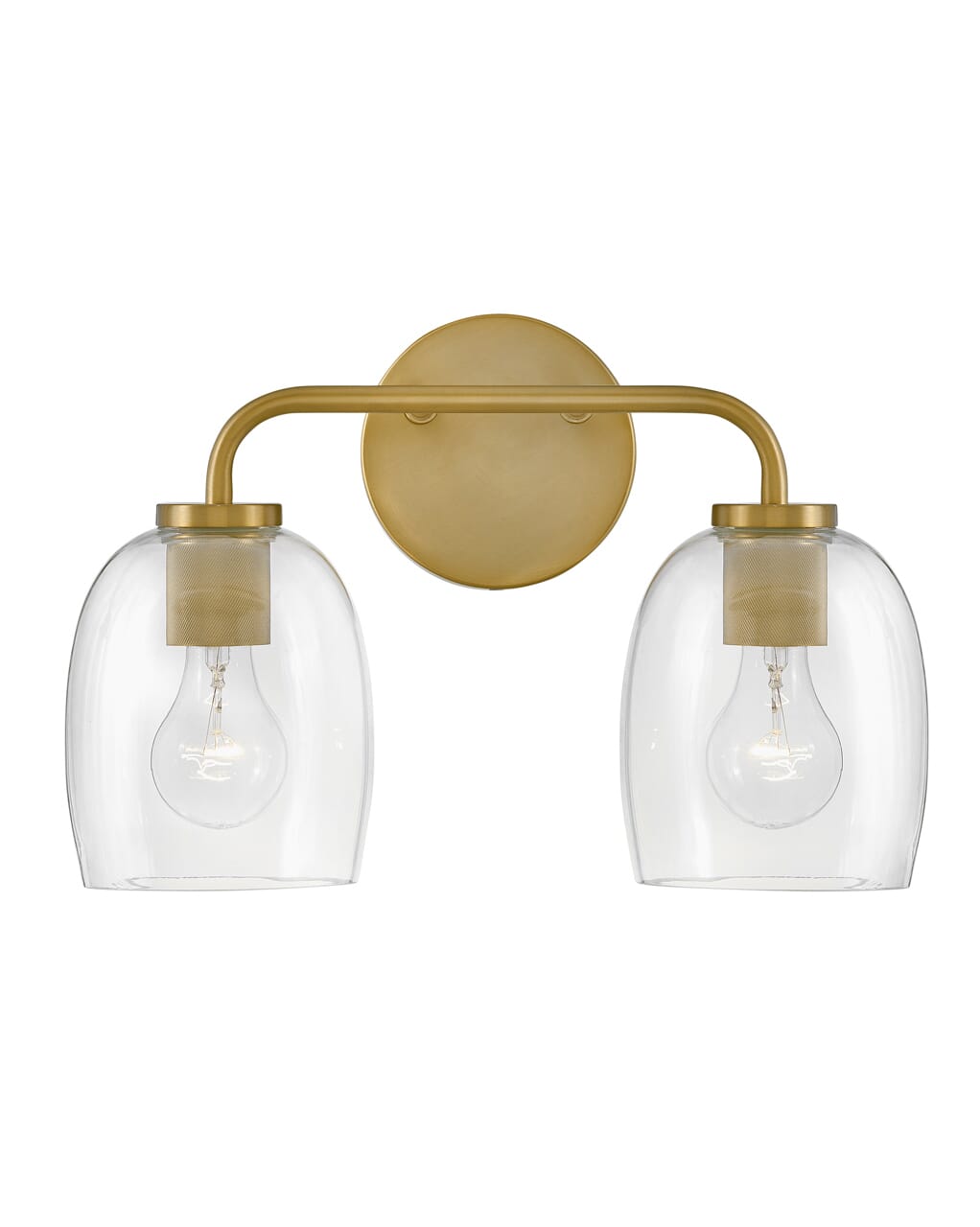 Percy 2-Light Bathroom Vanity Light in Lacquered Bra