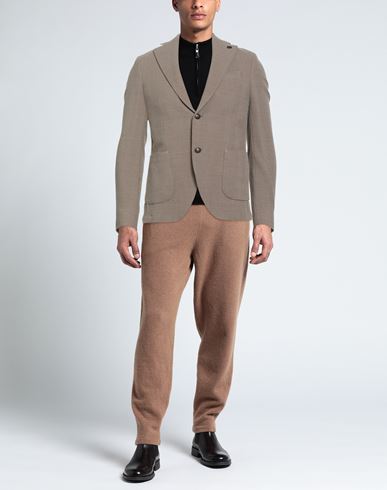 Man Blazer Beige Size 36 Virgin Wool, Elastane