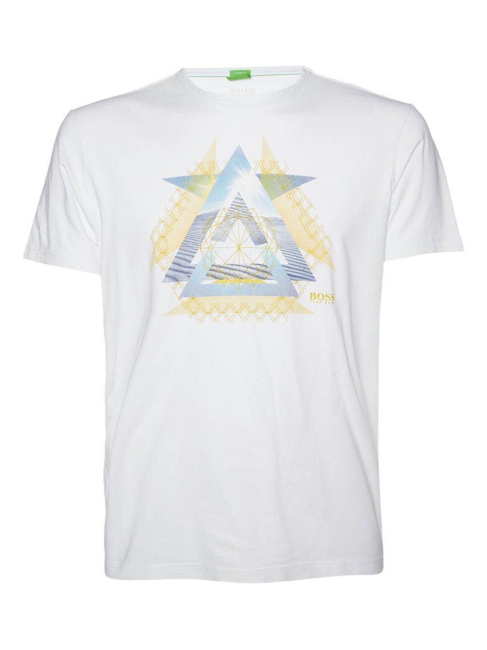 Geometric-print t-shirt - White