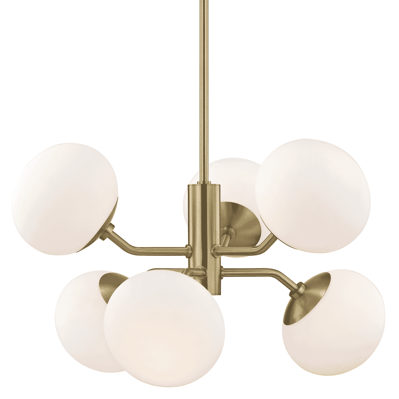 Mitzi Estee 6-Light Chandelier in Aged Bra