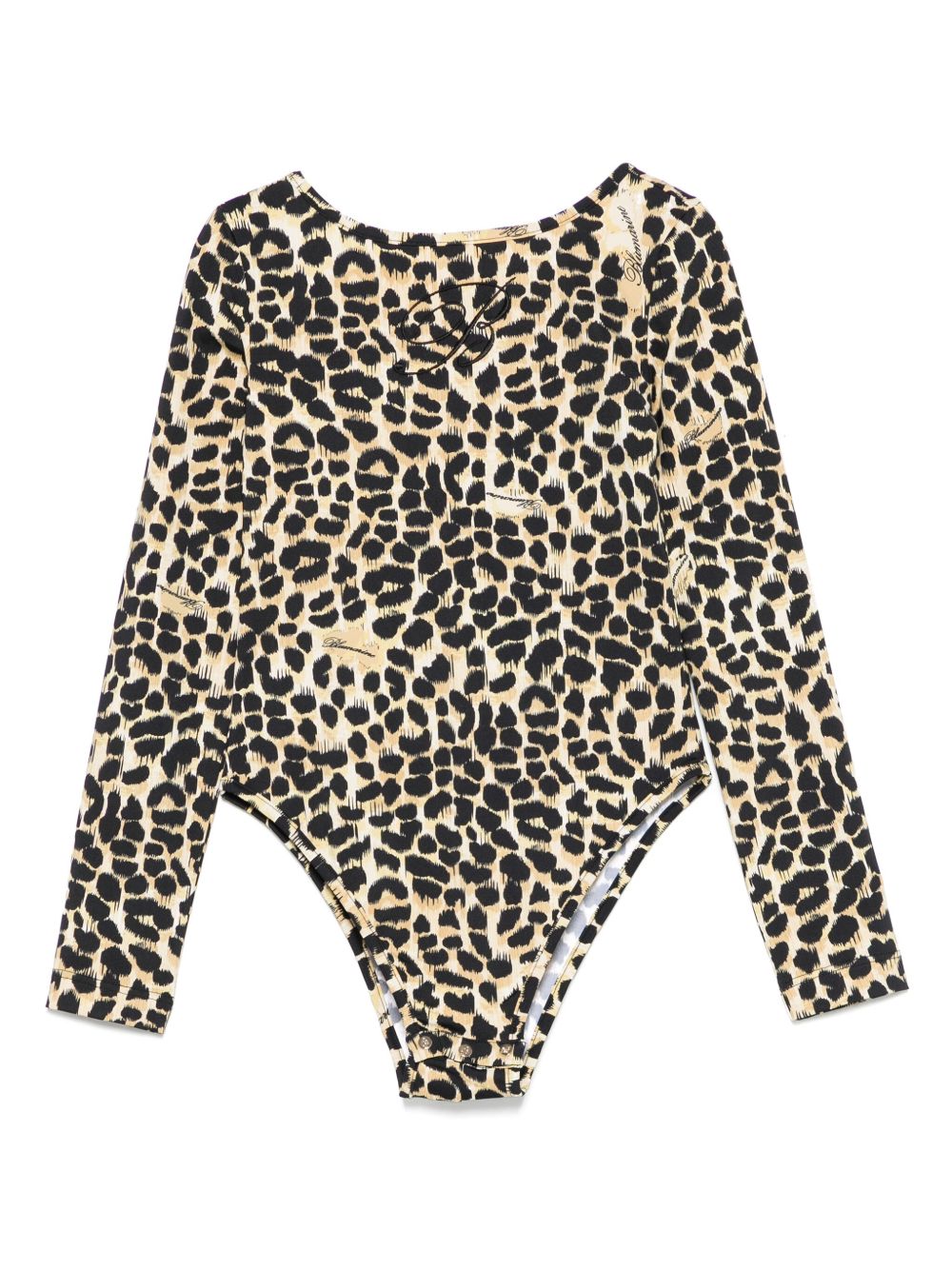 Animal-print bodysuit - Neutrals