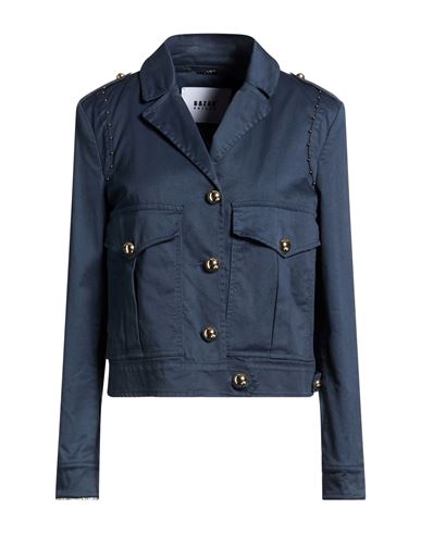 Woman Jacket Midnight blue Size 4 Cotton, Elastane