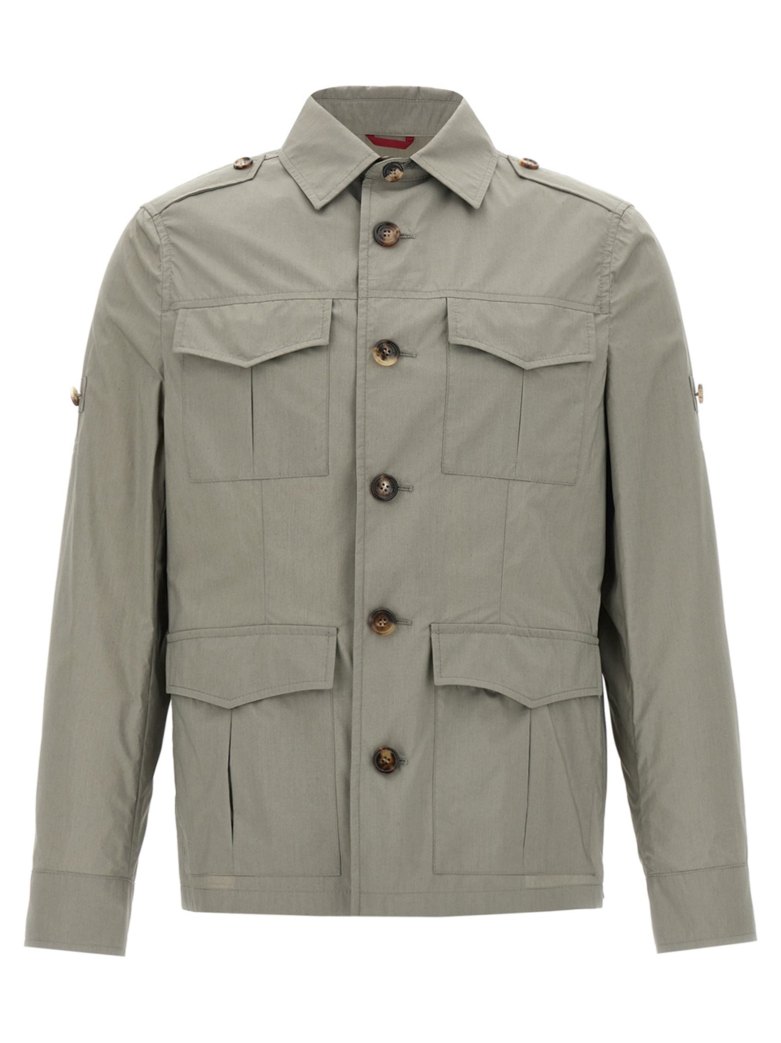 Water-Repellent Cotton Shell Jacket — Green