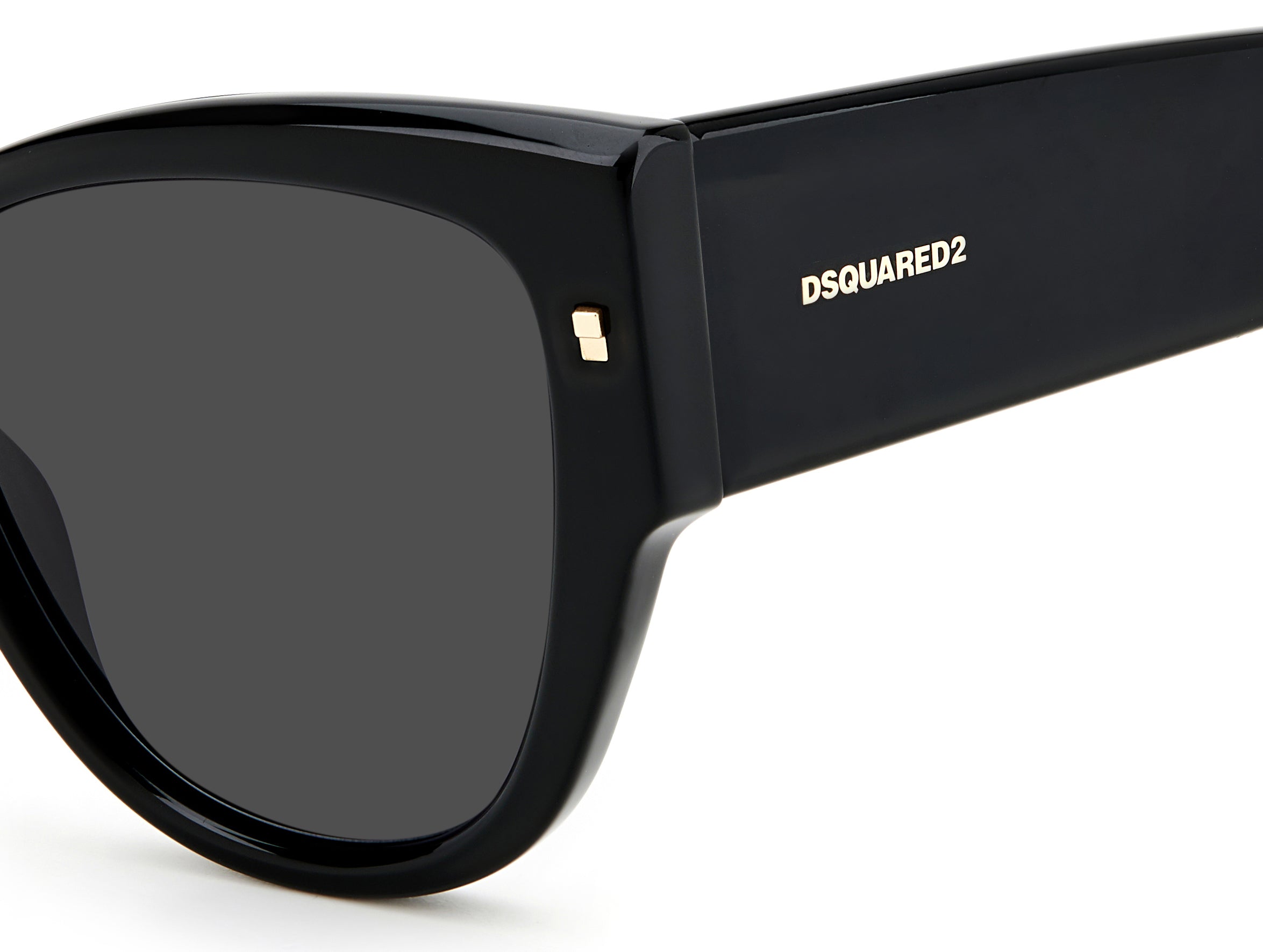 Dsquared2 Woman Dsquared2 D2 0016/S 2M2/IR Sunglasses Acetate Black/Gold Grey Cat Eye