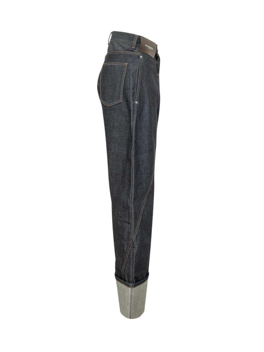 Blue Loose High Rise Jeans